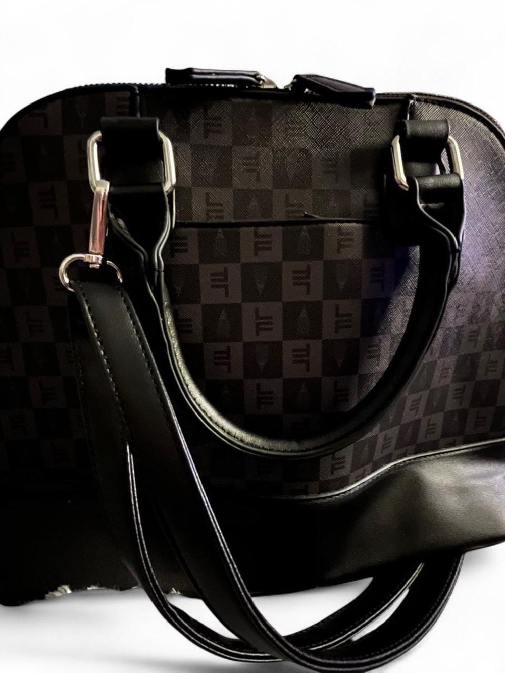 Women’s London Fog Monogram Satchel Bag-NWOT - Picture 2 of 7